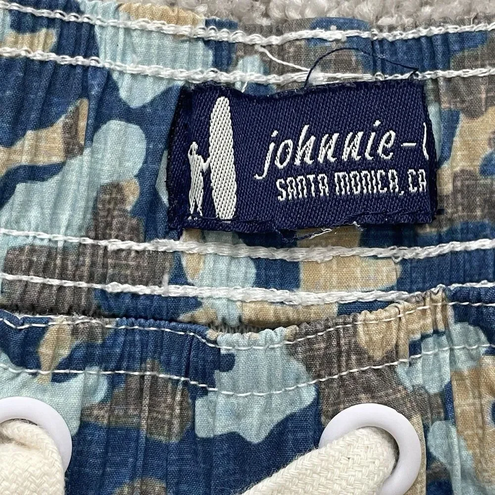 Johnnie O Trunks Mens Camo Swimwear Athleisure Nautical Trunks 29Wx7L